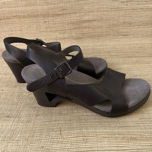 Wedge leather sandals